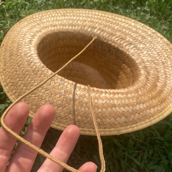 Vintage Classic Straw Straw Hat with Brown Band - Picture 3 of 6
